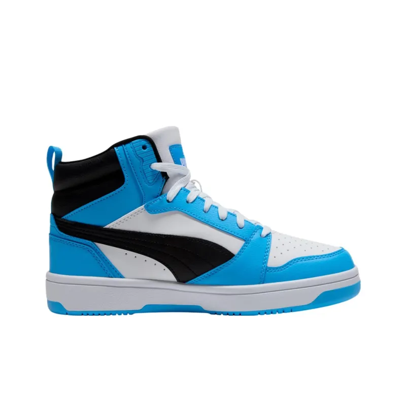 PUMA Rebound V6 Anti Slip Wear Resistant High Top Skateboard Shoes Men's Blue White-1