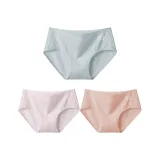 D Set-Embossed Triangle-Shrimp Pink+Light Pink+Blue