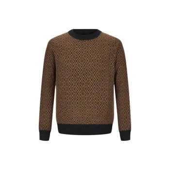 LARDINI Knitwear Men's Yellow/Black Jacquard