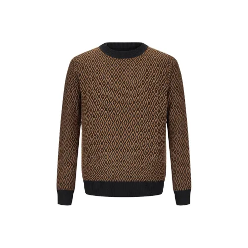 LARDINI Knitwear Men's Yellow/Black Jacquard