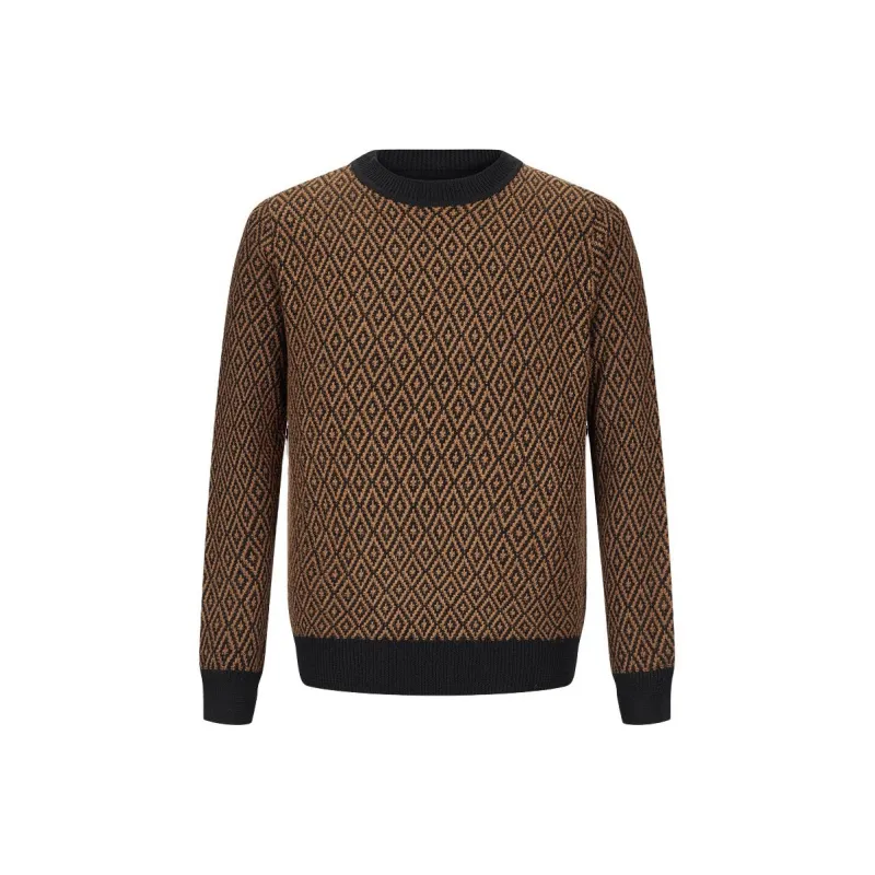 LARDINI Knitwear Men's Yellow/Black Jacquard-0