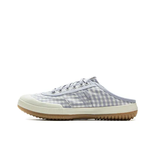 LiNing Slip Resistant Abrasion Resistant Odor Resistant Closed Toe Slippers Women's White Blue