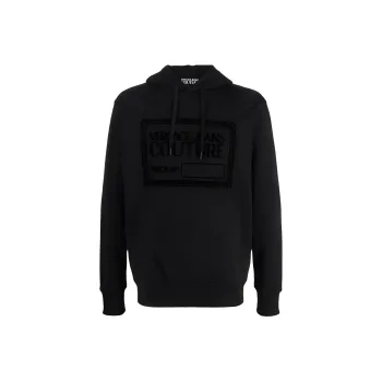 VERSACE JEANS COUTURE Logo Printed Drawstring Hoodie