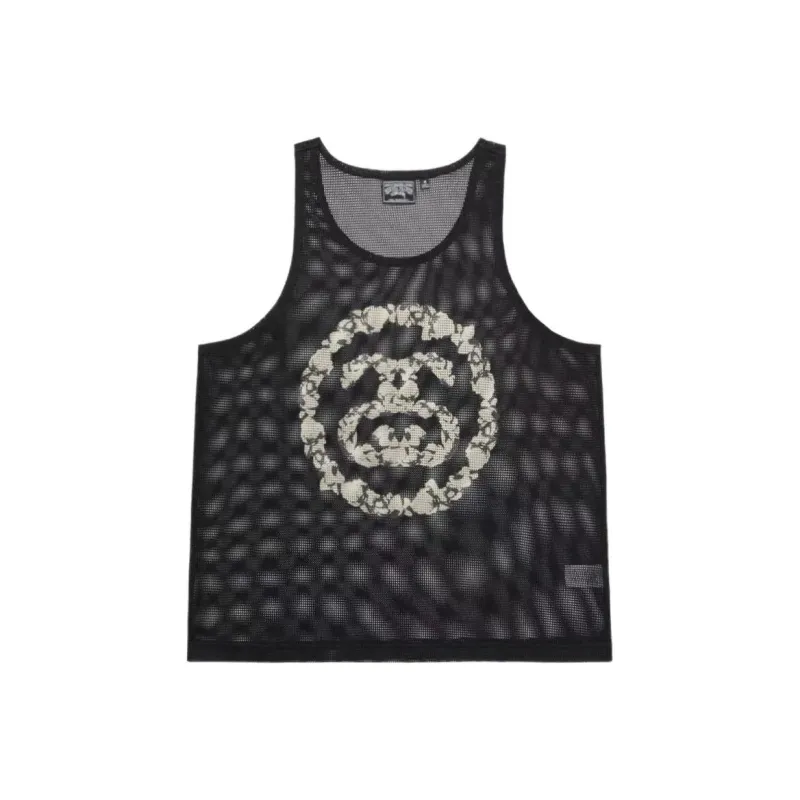 Denim Tears X Stussy Double S Wreath Gym Tank-0