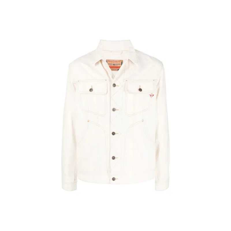 DIESEL Jackets Unisex White-0