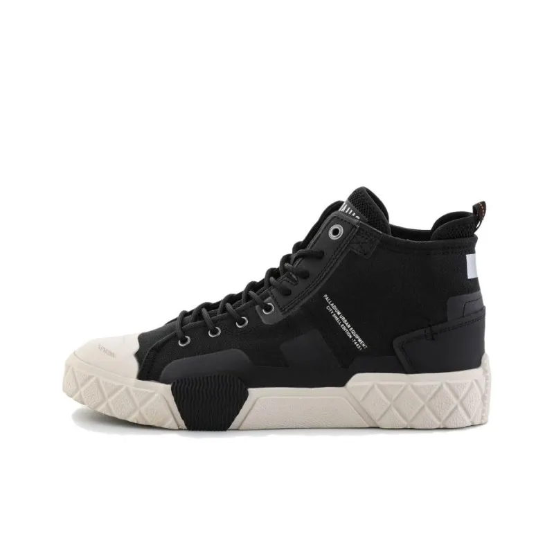 Palladium Ace Anti Slip Wear Resistant High Top Casual Shoes Unisex Black-0