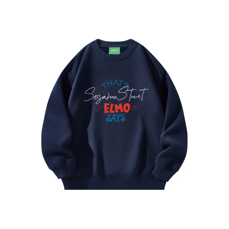 SESAME STREET Sweatshirt Thickened And Fleece Lined Optional Unisex-14