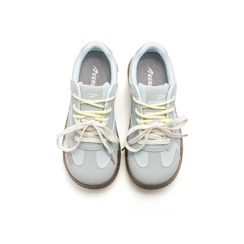 DEERWAY Height Increasing, Abrasion Resistant, Lightweight, And Breathable Low Top Casual Shoes Women's Light Blue-2