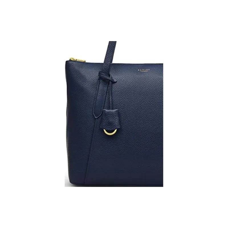 RADLEY Cow Leather Tote Bag Shopping Bag Shoulder Bags Large Size Women's Dark Blue-2