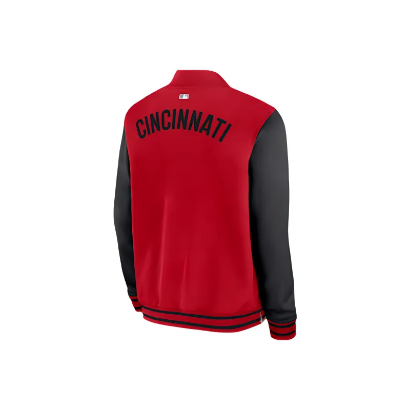 Nike Cincinnati Reds Authentic Collection Dugout Men's Nike Mlb Full Zip Bomber Jacket-1