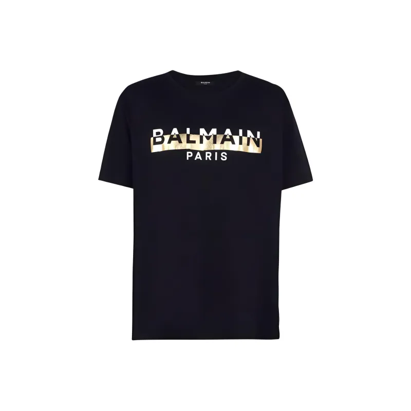 BALMAIN T Shirts Men Black-0