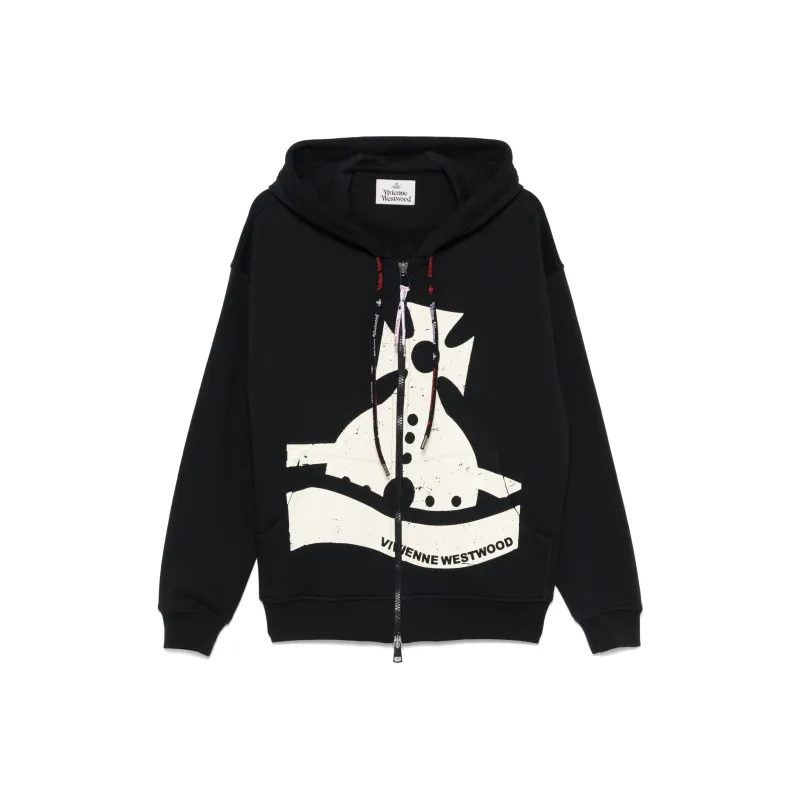 Vivienne Westwood Sunken Orb Zipped Hoodie-0