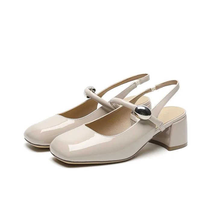 FIVE PLUS Chunky Heel High Heels 5cm Women's-9