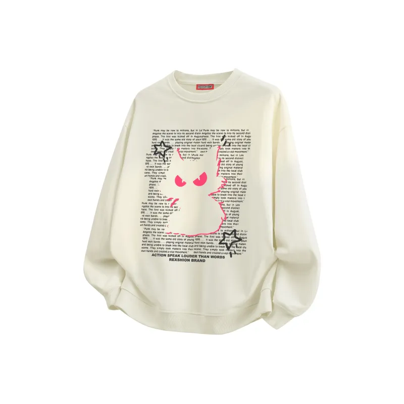 REXSHION Sweatshirt Unisex White-7