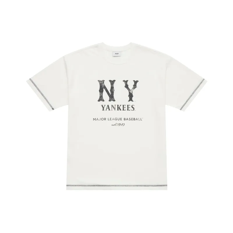 MLB Basic Collection T Shirts Unisex Beige-0