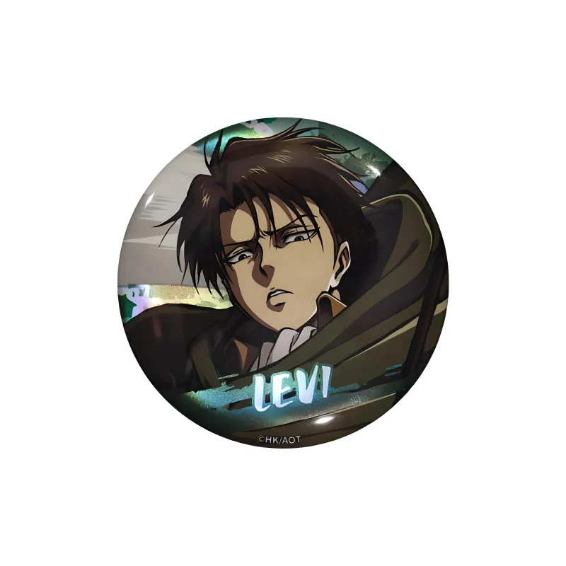 BOOM COMIC Attack On Titan Season 3 Main Character, Badge, Levi Allen Mikasa Badges-2