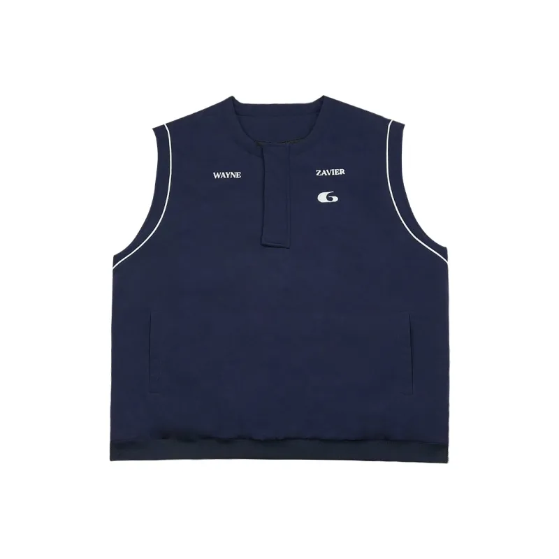WAYNEXZAVIER Loose Fit Thickened Jacket Men's Dark Blue-0