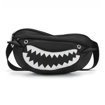 L&M Oxford Shoulder Bag, Crossbody Bag Regular Unisex Black/Orange