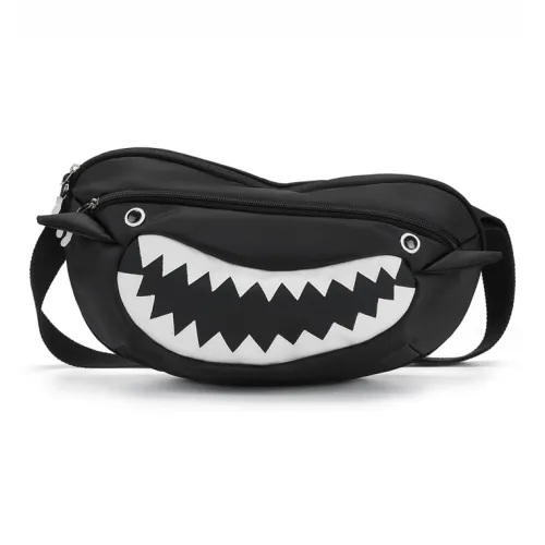L&M Oxford Shoulder Bag, Crossbody Bag Regular Unisex Black/Orange