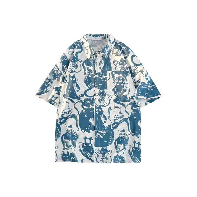 7 SEVFUN Shirt Unisex Light Blue Lily Flower-9