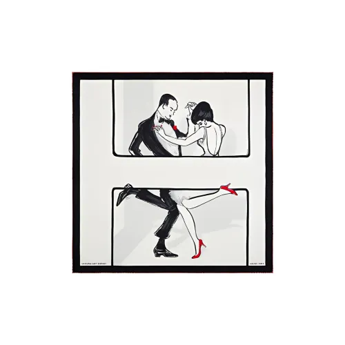 HERMES Silk Scarves Women's White