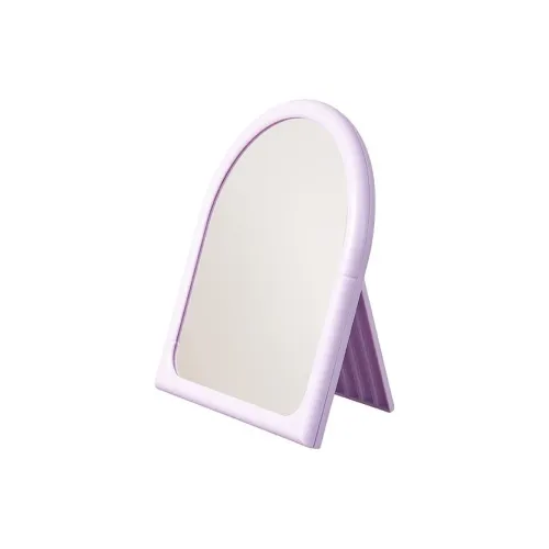 JIXUAN Princess Style Handheld Mini Foldable Double Sided Make Up Mirrors Portable