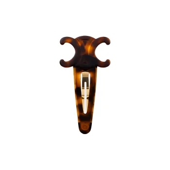 CELINE Steel Hair Clips Women's Tortoiseshell