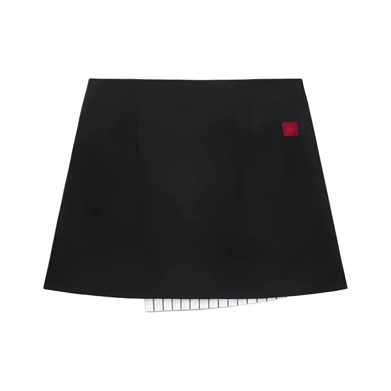 CLOT Casual Short Skirts Women's Black-1