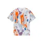 White with Purple All over Print