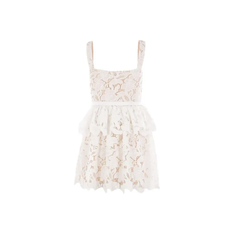 Self portrait Lace Tiered Mini Dress-1