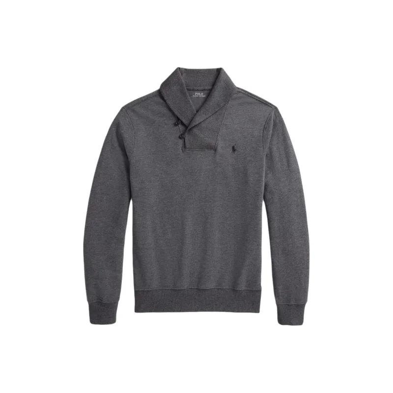 Polo Ralph Lauren Luxury Jersey Shawl Collar Knitwear Men's Gray-0
