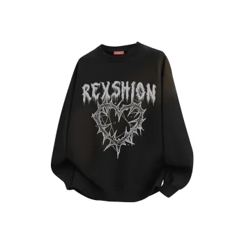 REXSHION Sweatshirt Unisex Black