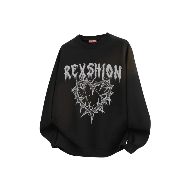 REXSHION Sweatshirt Unisex Black-0
