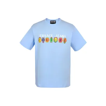 VERSACE JEANS COUTURE SS21 Regular T Shirt Men's Light Blue