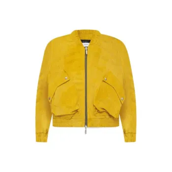 RHUDE Flap pocket Suede Bomber Jacket