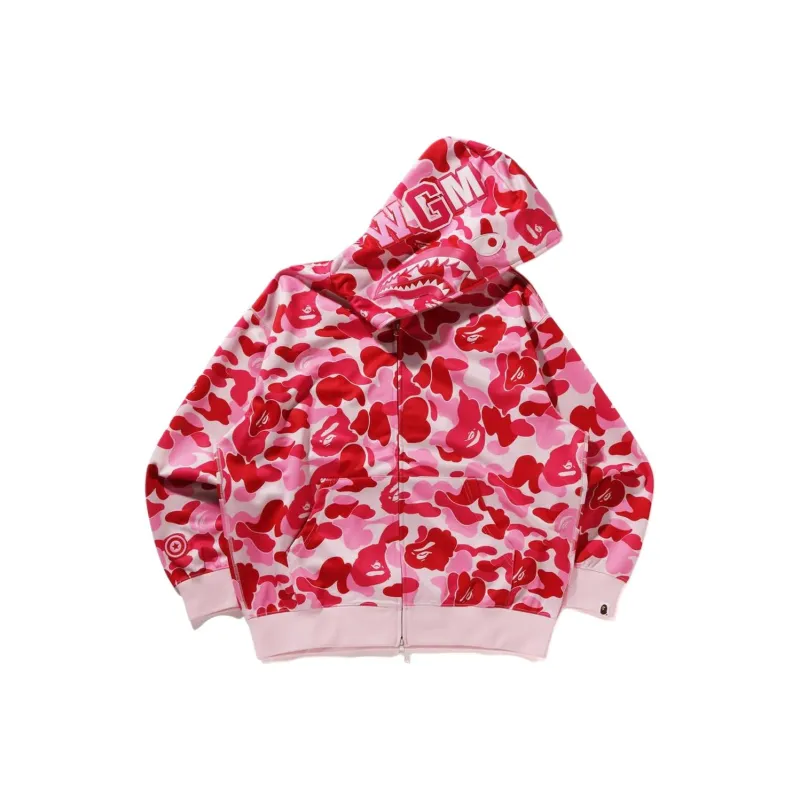 Bape Abc Camo Rayon Relaxed Fit Shark Full Zip Hoodie-0