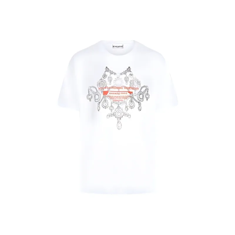 Givenchy T Shirts Men White-0