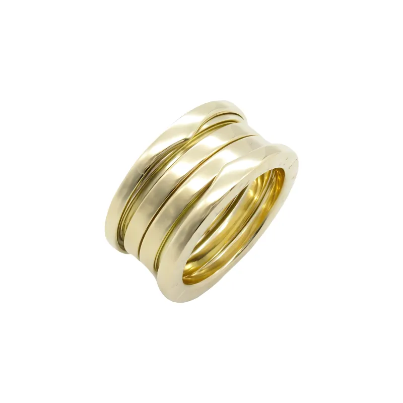 BVLGARI 2010s 18K Yellow Gold B.zero1 Ring-1