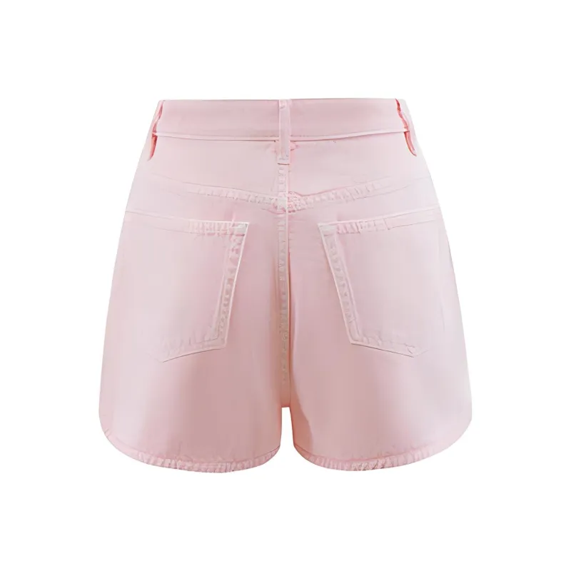 IRO NIGHT Denim Shorts Women's Light Pink-1