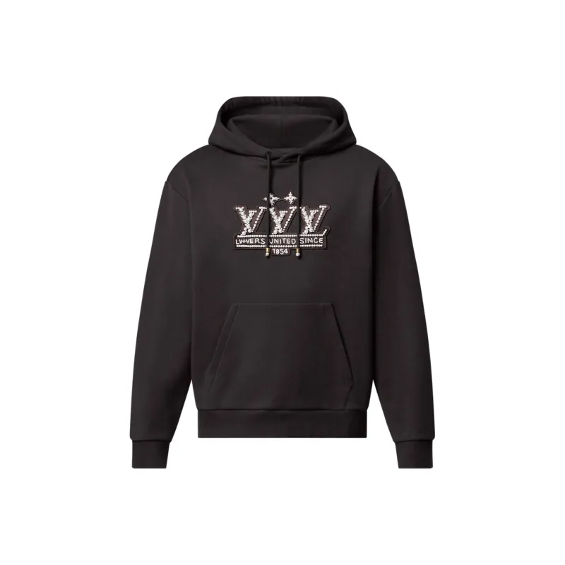 Lv Pearl Embellished Hoodie-0