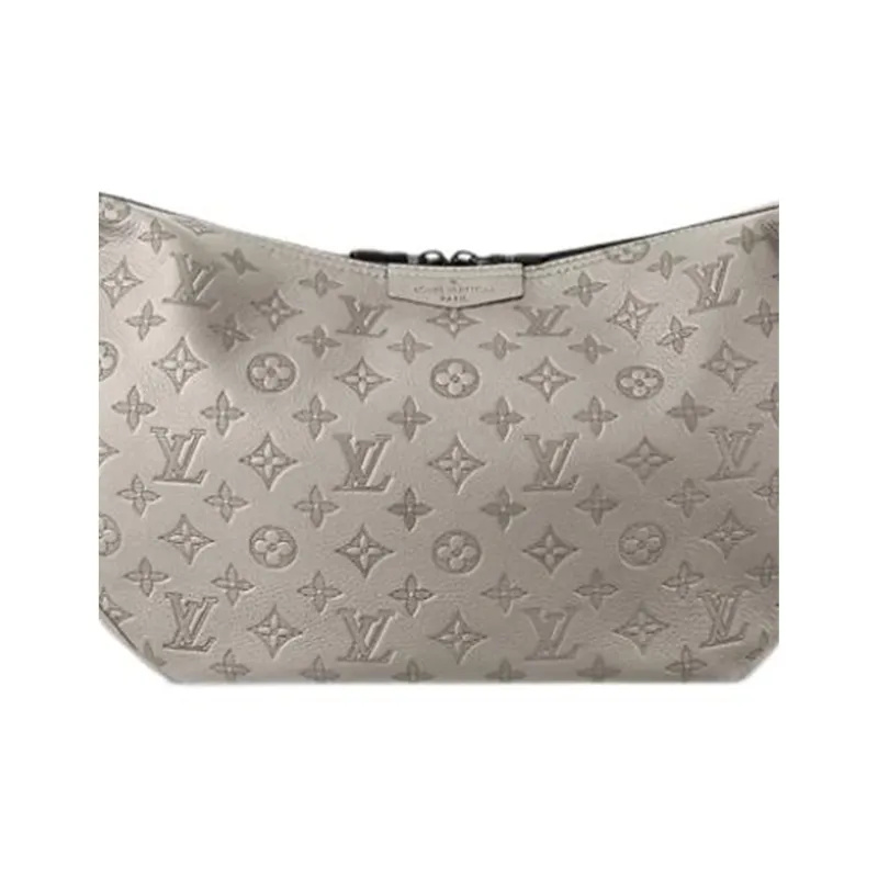 LOUIS VUITTON HAMAC Monogram Shadow Embossed Cow Leather Shoulder Bag Large Size Women's Dark Color-4