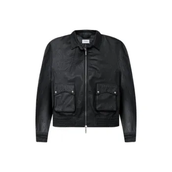 RHUDE Leather Embossed Suit Jacket