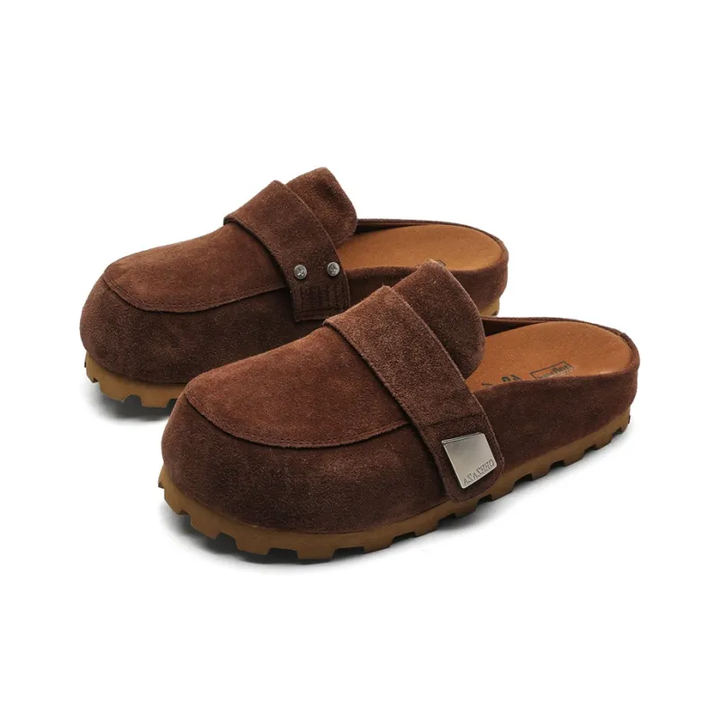 PAVEA Rubber Sole Abrasion Resistant Slip Resistant Closed Toe Slippers Unisex-6