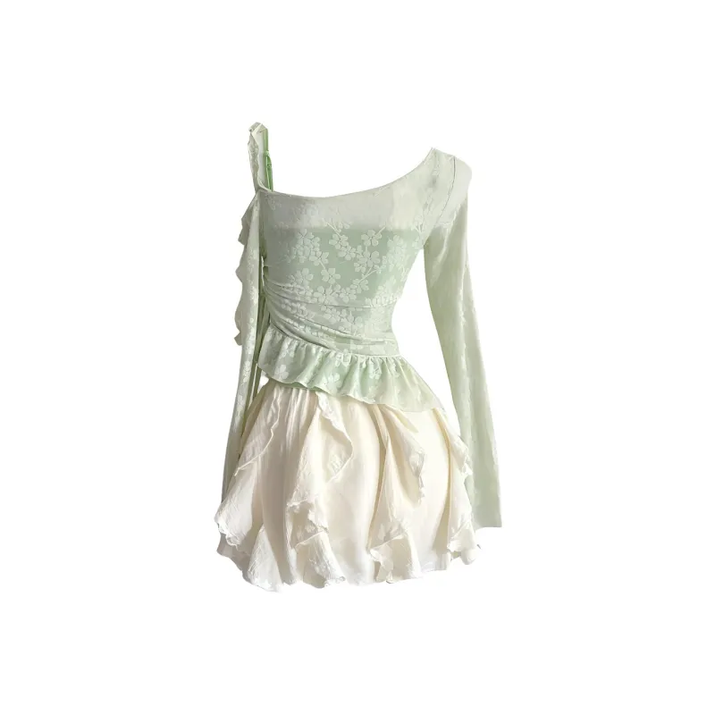 KUNZHUDAXIANG Fashion Skirt Set Women's-1