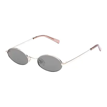 Le Specs Metal Oval Sunglasses Women's Silver