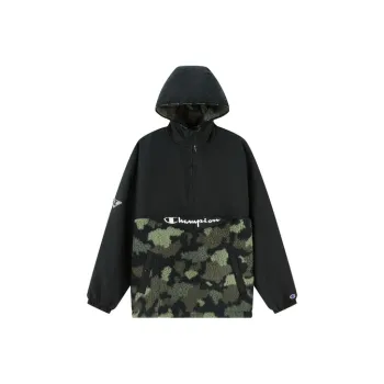 Champion FW22 Thickened Jacket US Version Unisex Dark Green Patchwork
