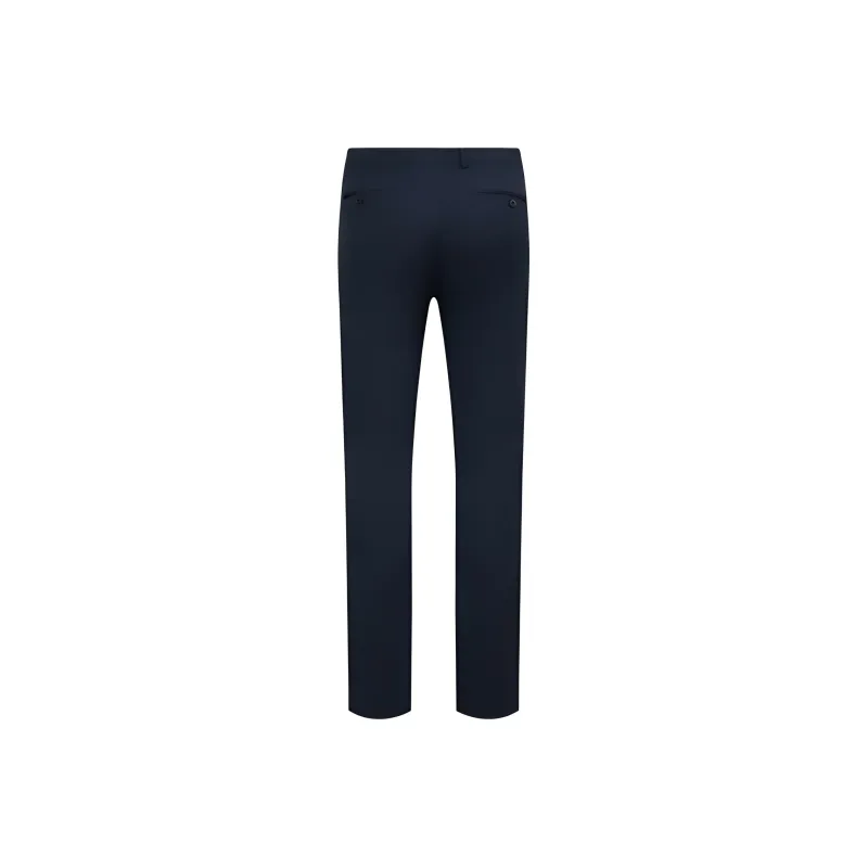 DIKENI Casual Pants Men's Blue Mixed Plaid-1