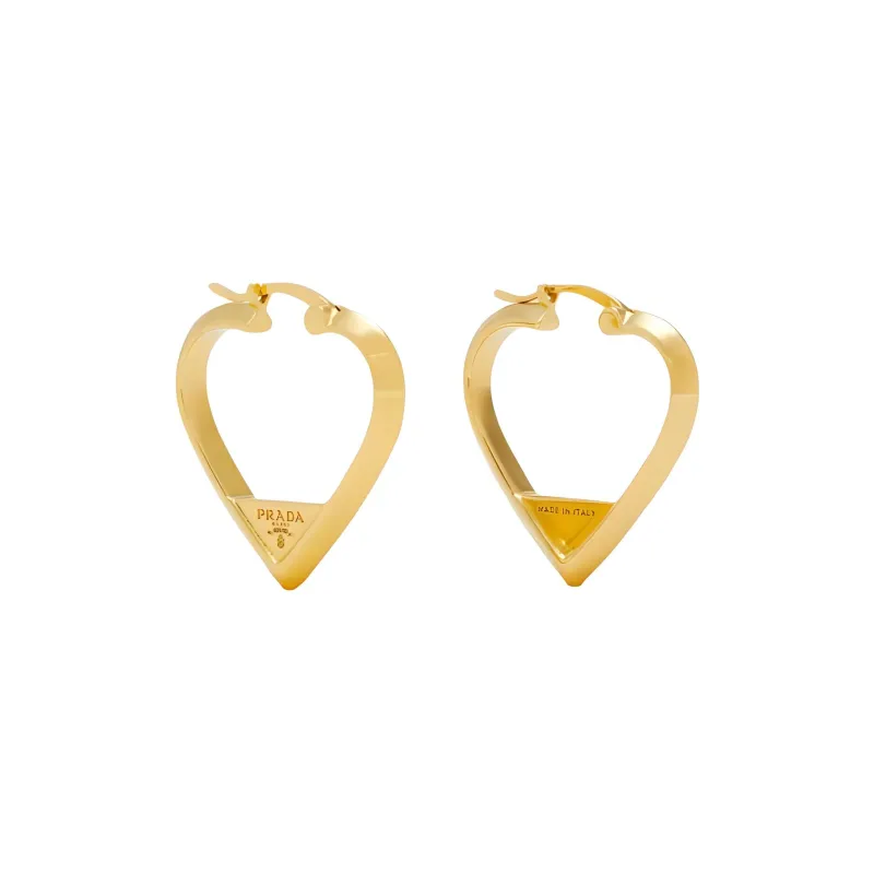 PRADA Metal Earrings Women's Gold-1