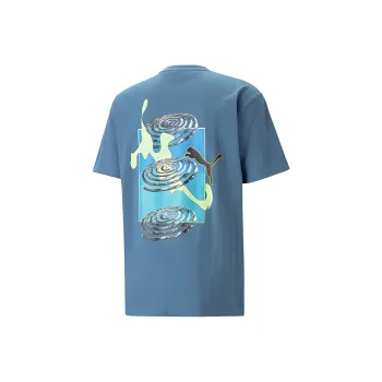 PUMA X P.A.M. Co branded Version T Shirts Unisex Blue