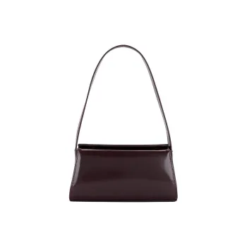 ST. AGNI Calfskin Shoulder Bag Mini Women's Bordeaux Red